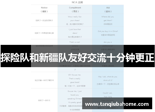 探险队和新疆队友好交流十分钟更正